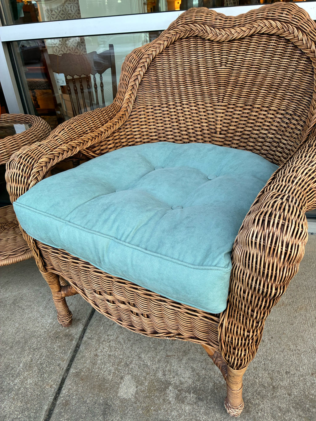 Four-Piece Coastal Cottage Wicker Conversation Set