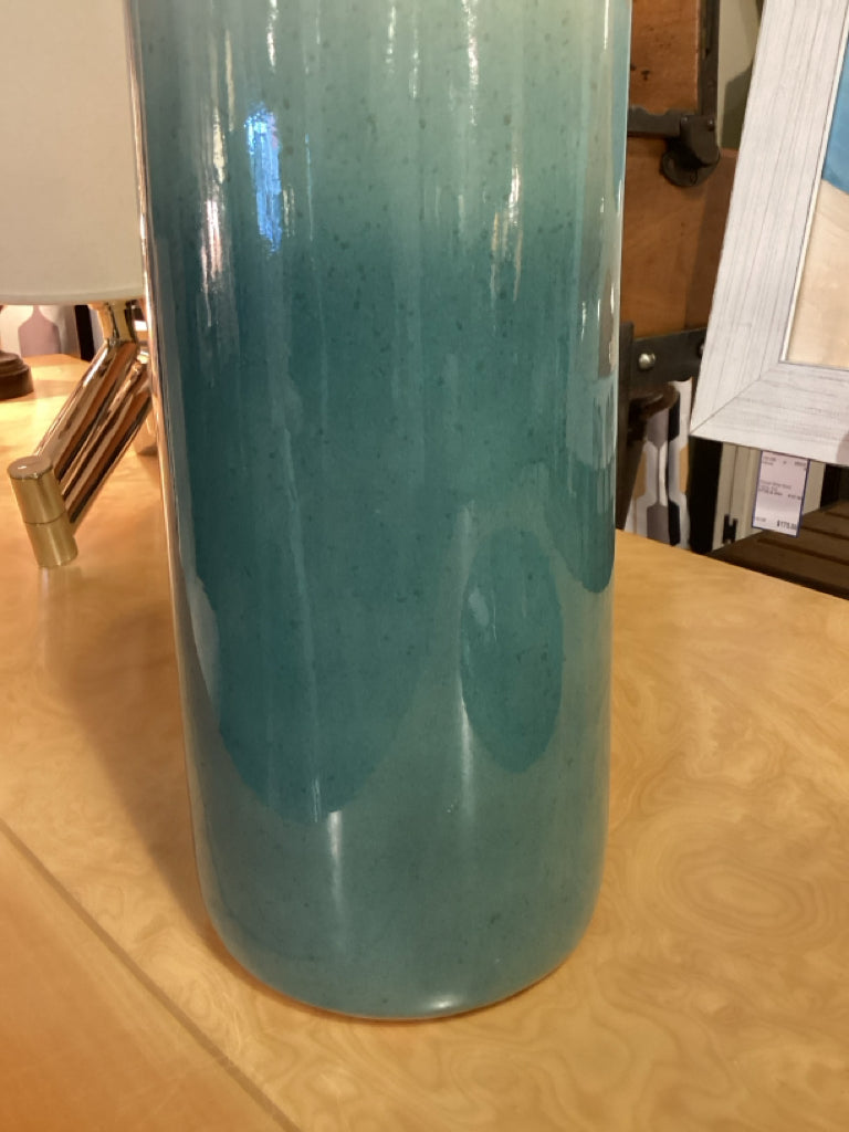 Ombre Teal Ceramic Vase
