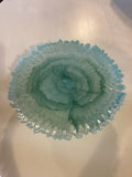 Tray | Aqua Pressed Glass Cake Stand