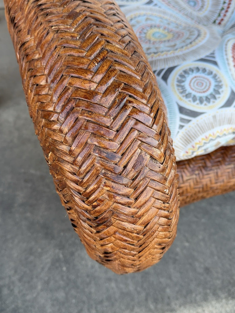 Natural Woven Rattan Lounge Chair