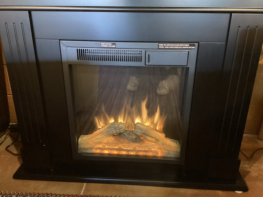 NEW- R.W. FLAME Electric Fireplace with Black Mantel
