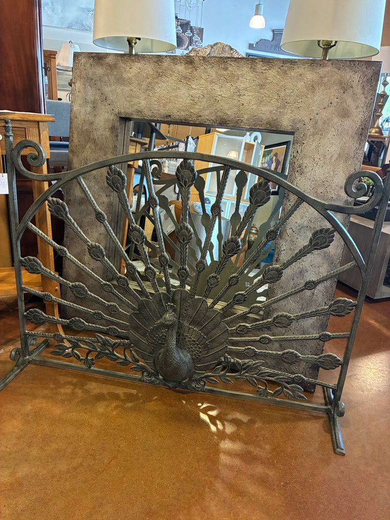 SPI Peacock Decorative Fireplace Screen