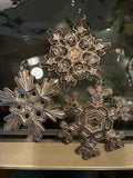 GORHAM STERLING SILVER CHRISTMAS SNOWFLAKE ORNAMENTS — SET OF 3