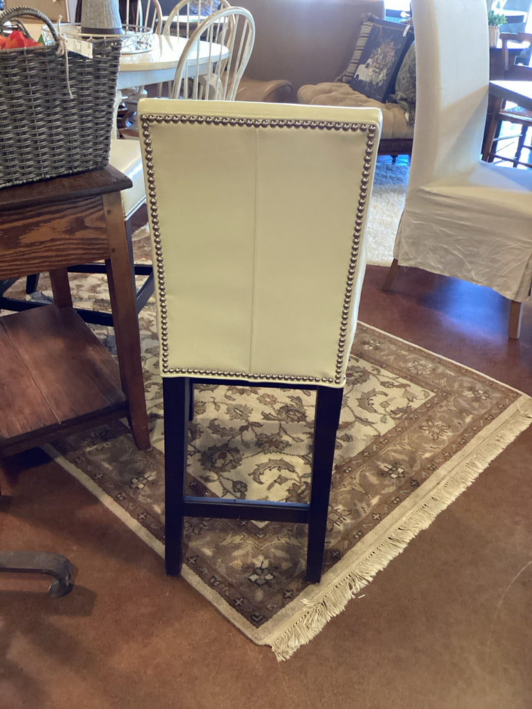 Set of 2 Mitchell Gold + Bob Williams Leather Counter Height Leather Barstools