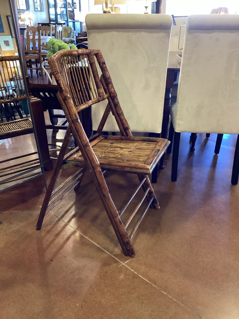 Vintage (1960's/70's) Tortortoiseshell Bamboo Folding Chair