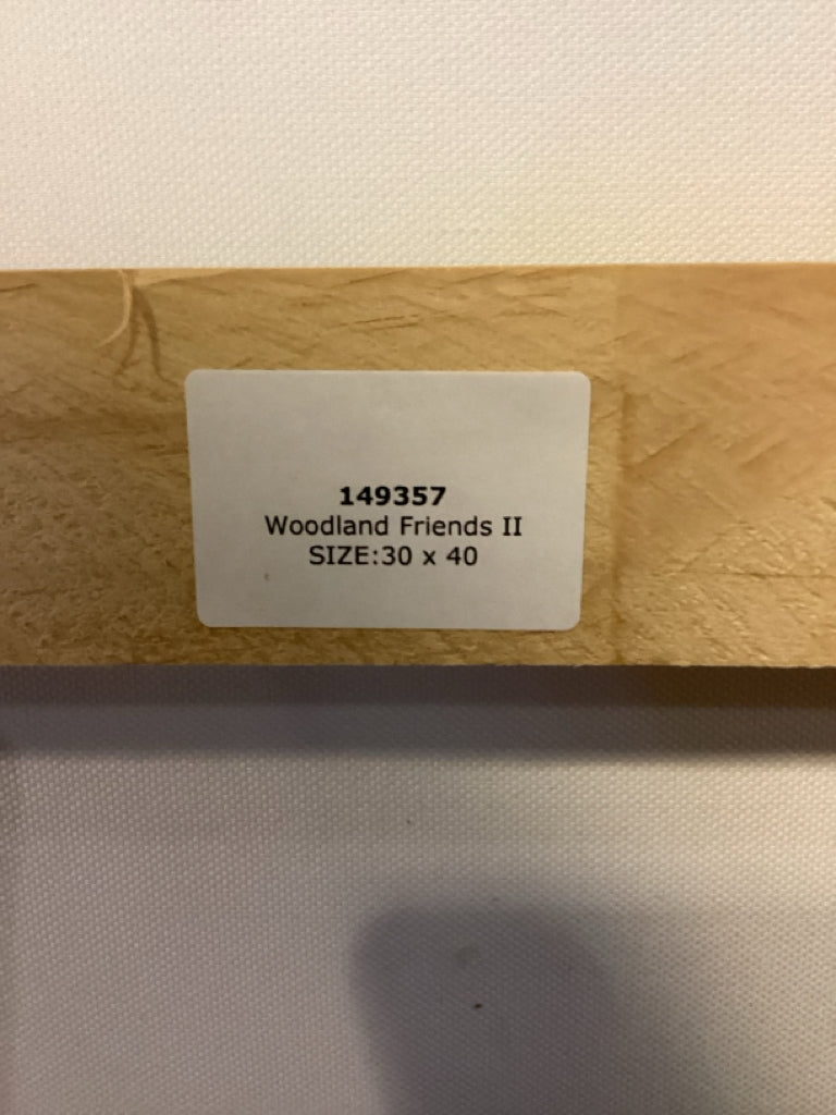 Woodland Friends II Deer Canvas