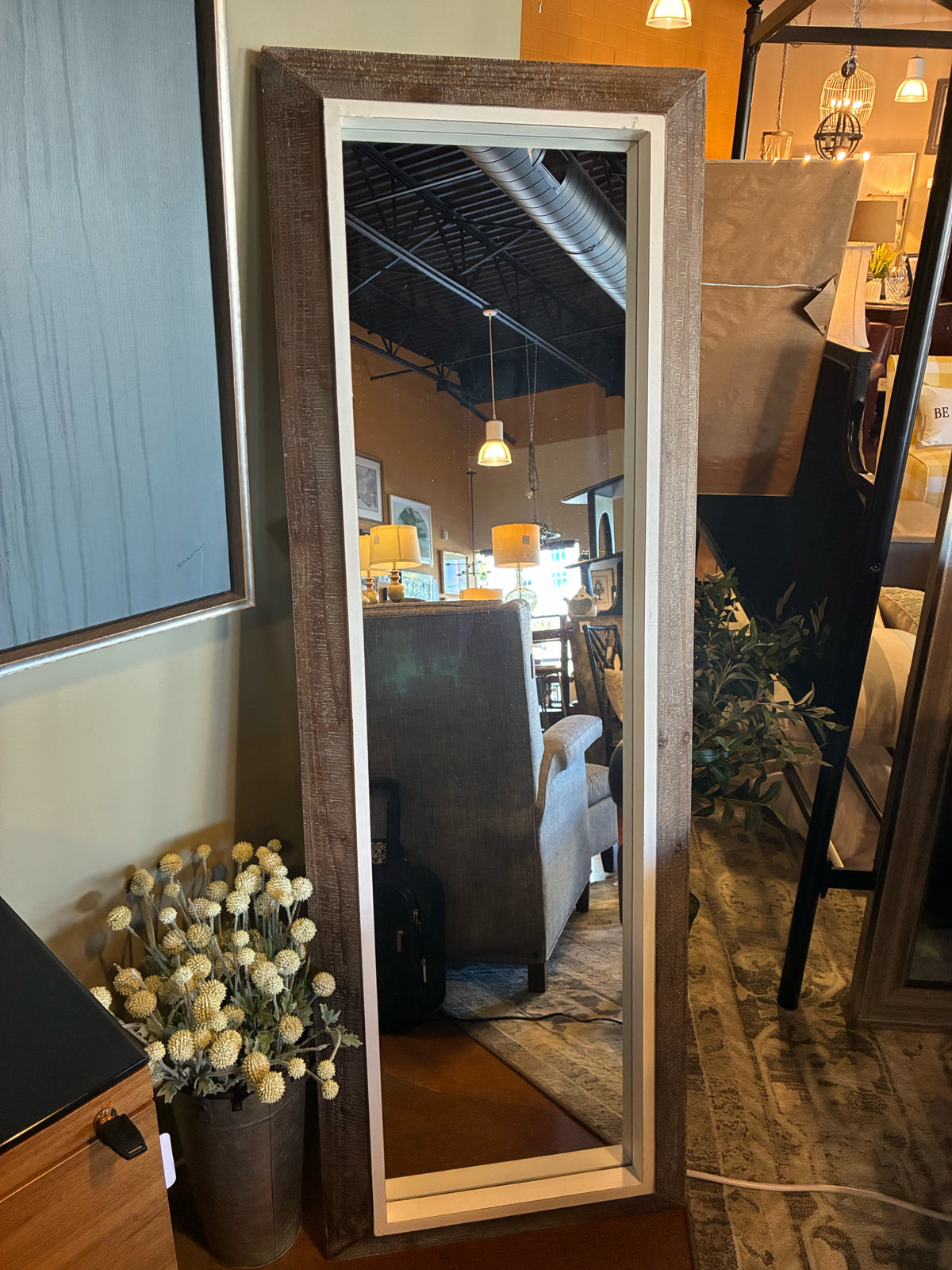 Rustic Full-Length Free Standing Mirror