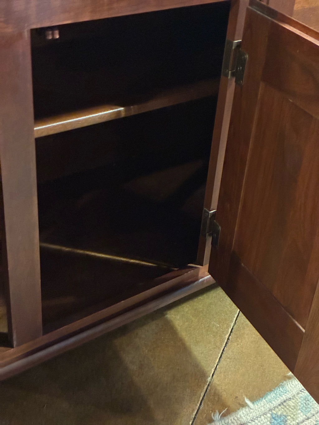 Traditional Cherry-Tone Three-Door Sideboard