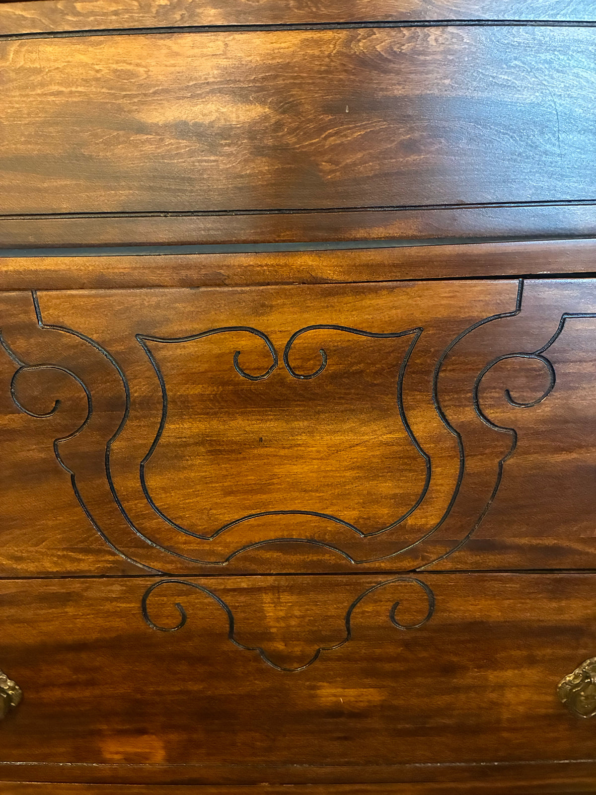 Vintage Walnut 4-Drawer Chest