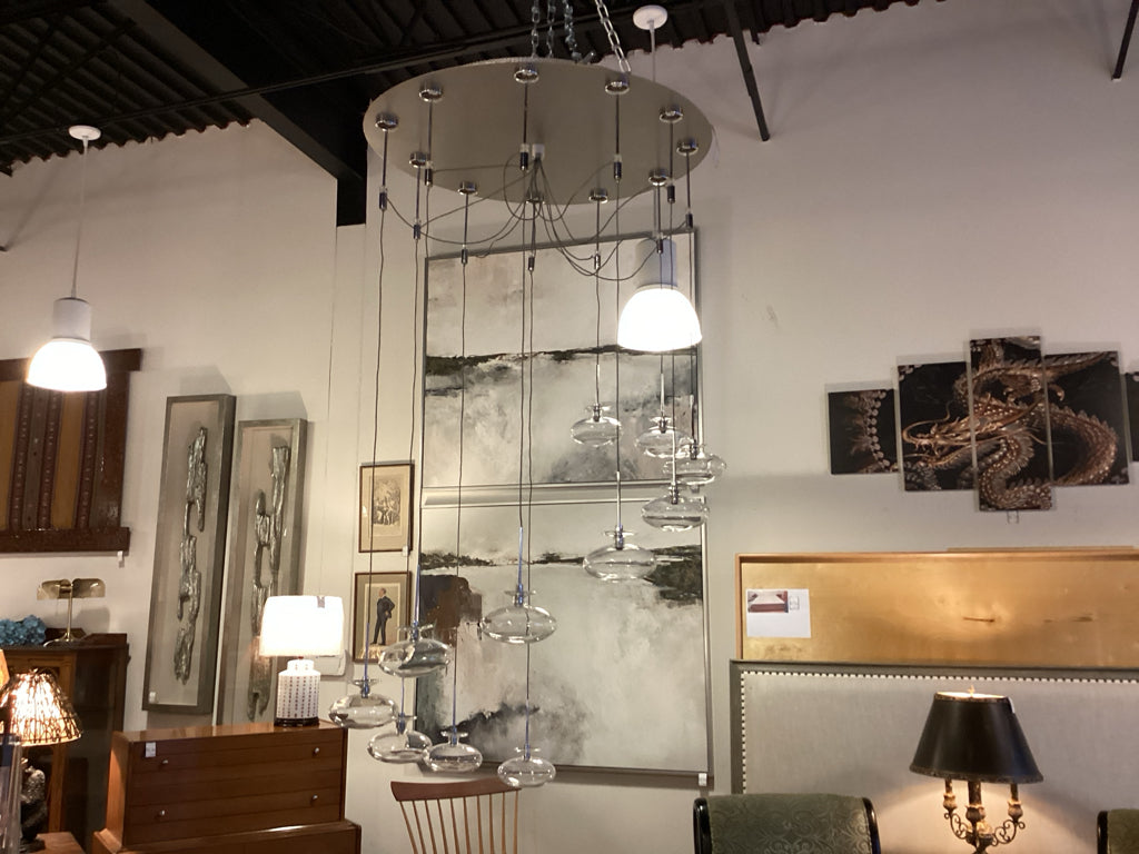 Chandelier11-Light Contemporary Cascading Glass