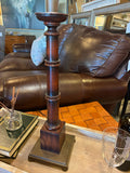 Column/Bamboo Wood Table Lamp with Metal Base