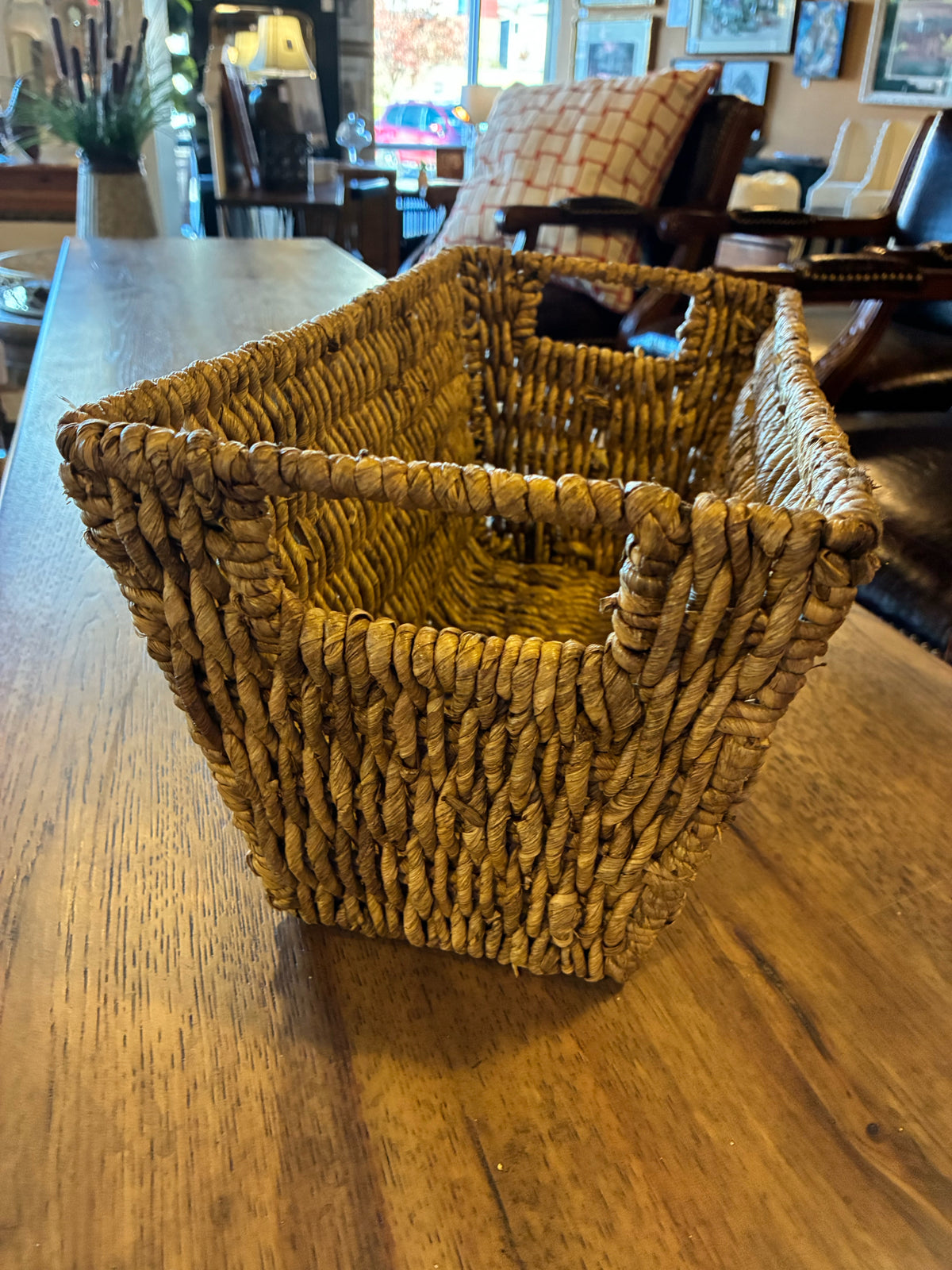 RECTANGULAR WOVEN STORAGE BASKETS — SET OF 2