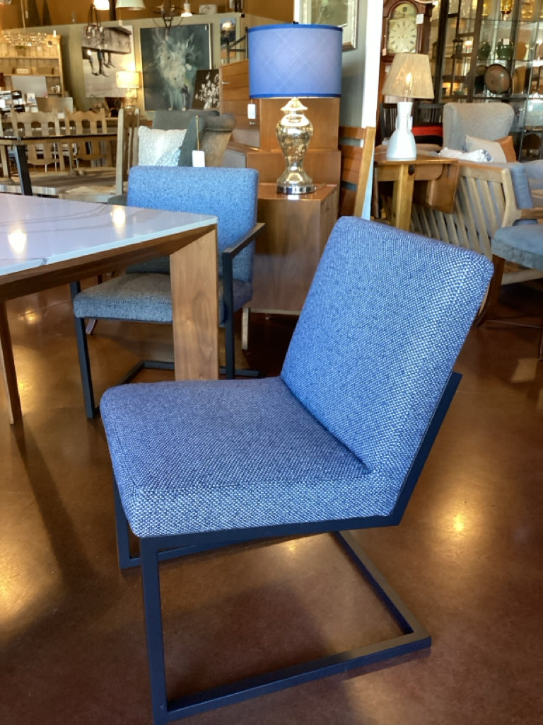 Room & Board Pren Walnut & Cambria Quartz Dining Table & 6 Lira Chairs