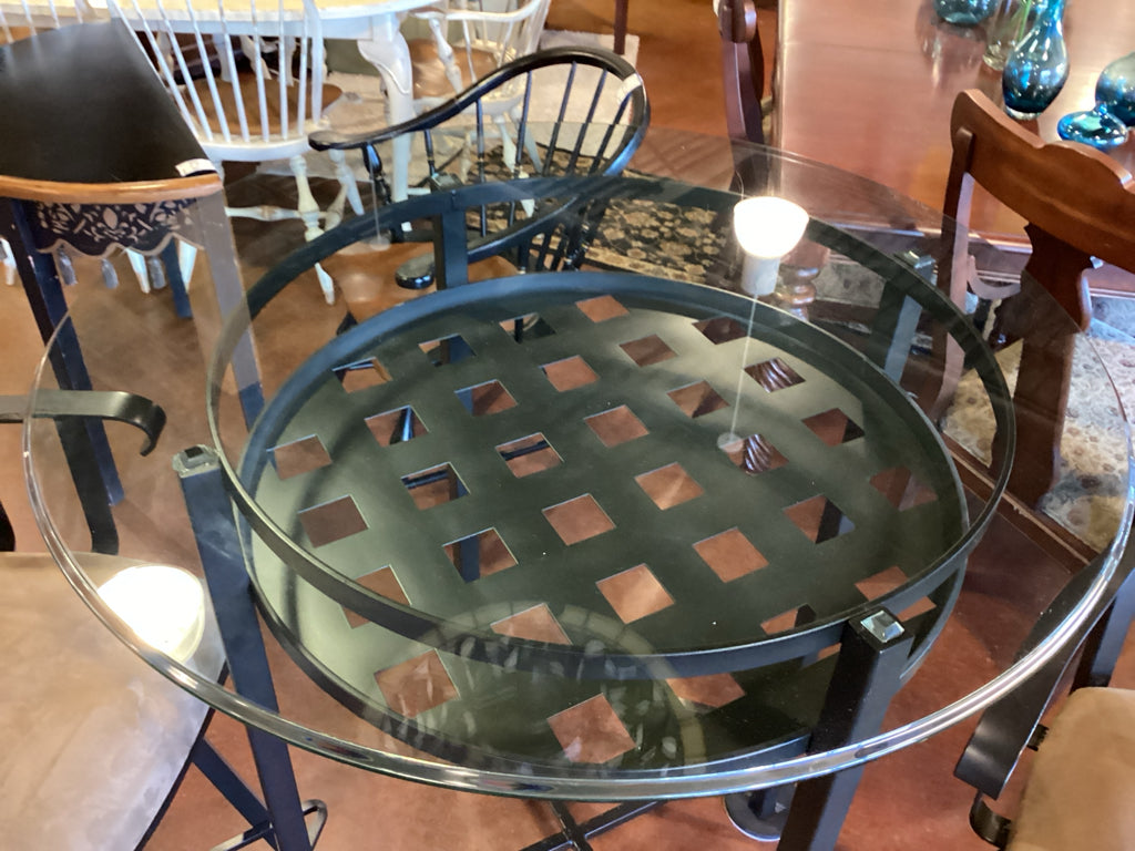 CHARLESTON FORGE Hand Forged Steel / Glass Bistro