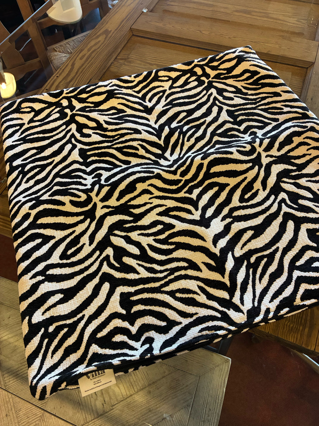 VILLA BY NOBLE EXCELLENCE ZEBRA PRINT PILLOW COVERS — SET OF 2