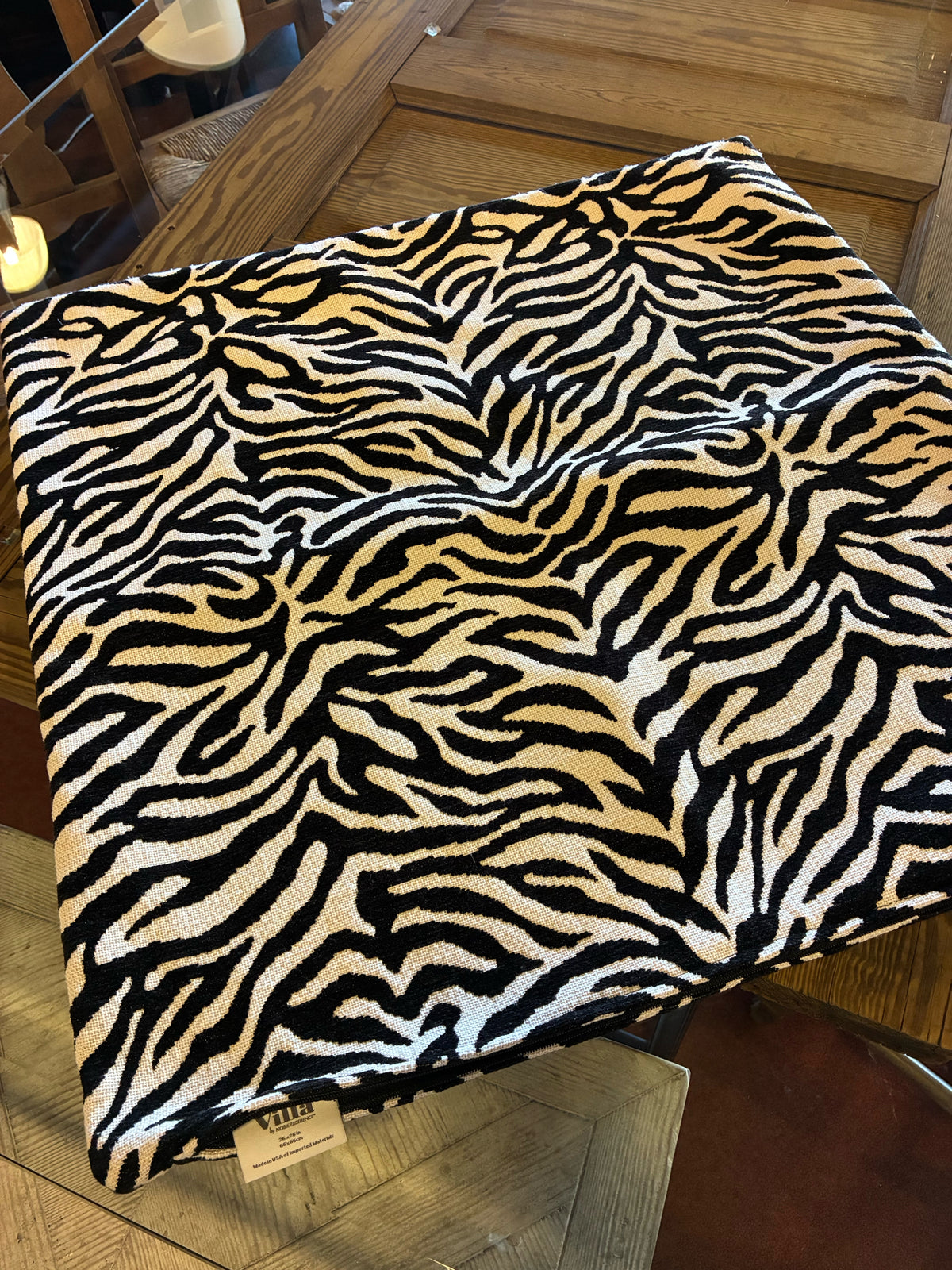 VILLA BY NOBLE EXCELLENCE ZEBRA PRINT PILLOW COVERS — SET OF 2