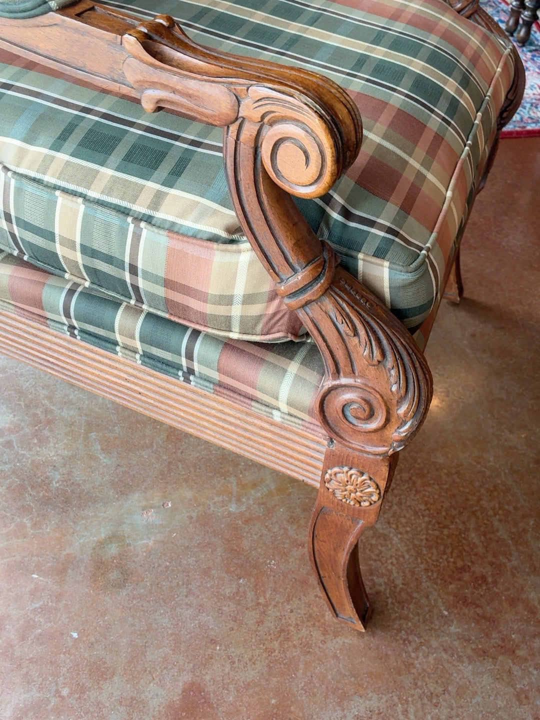 Century Furniture Carved Wood Lounge Chair