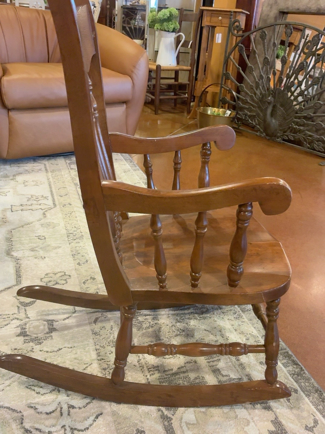 Antique Child's Spindle-Back Rocking Chair