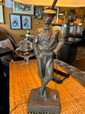 Vintage Golf Figural Table Lamp with Bronze Finish