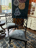 Set of 2 Dark Caned Back Ethan Allen Dining Room Chairs