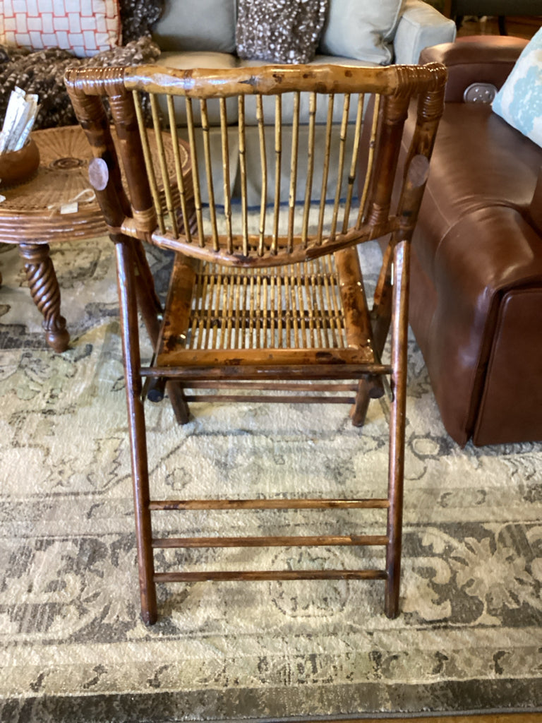 Vintage (1960's/70's) Tortortoiseshell Bamboo Folding Chair