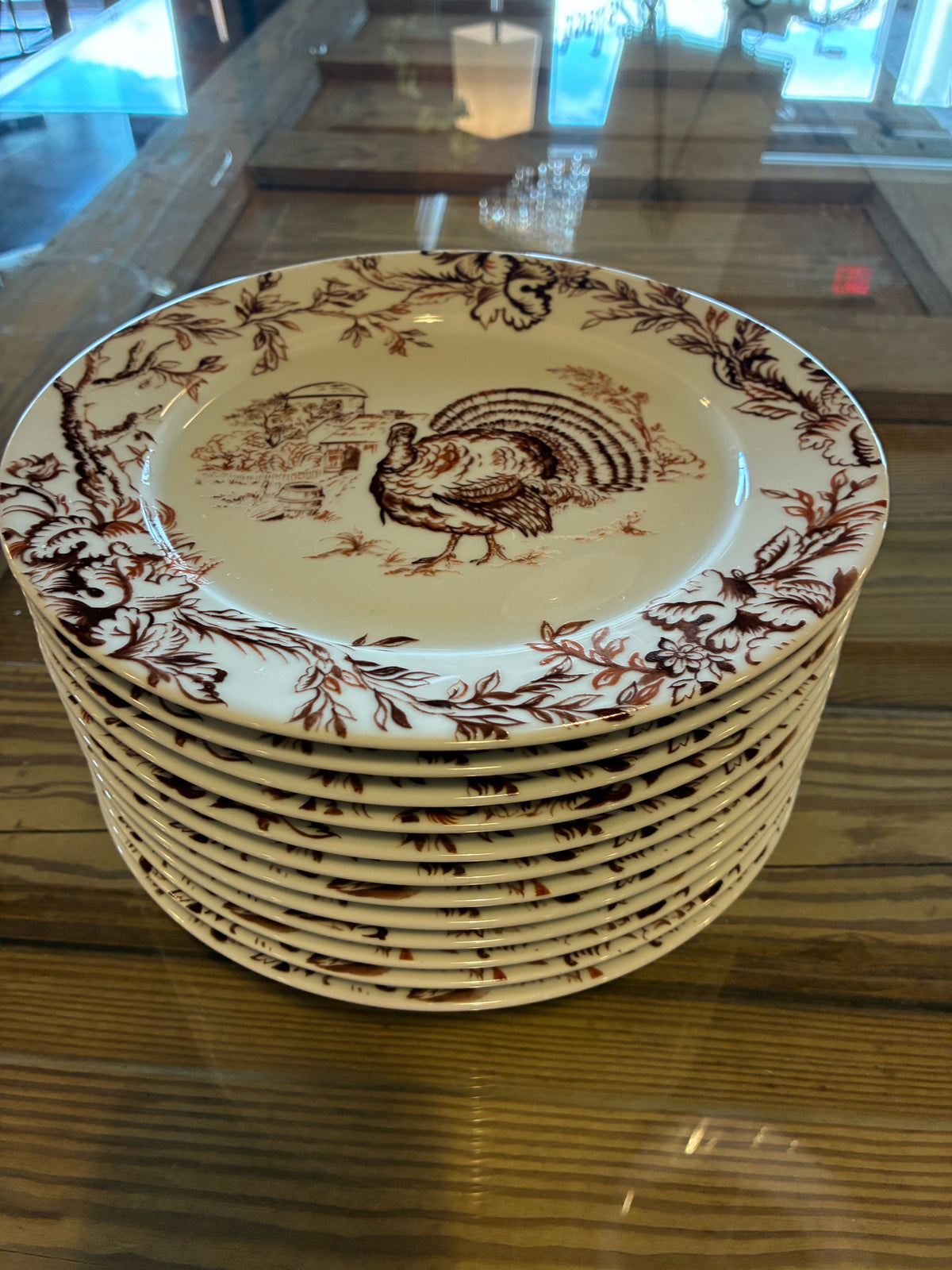 Pillivuyt France Turkey Porcelain Dinner Plates – Set of 12
