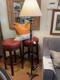 Traditional Distressed Metal Floor Lamp