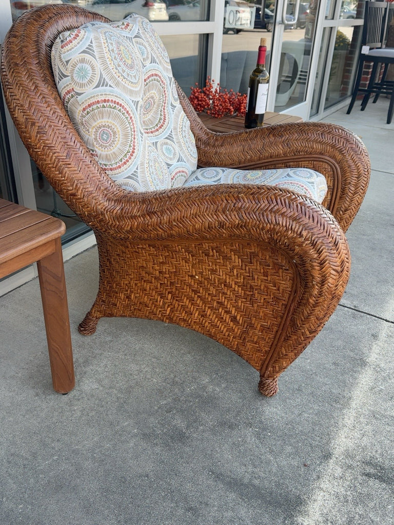 Natural Woven Rattan Lounge Chair