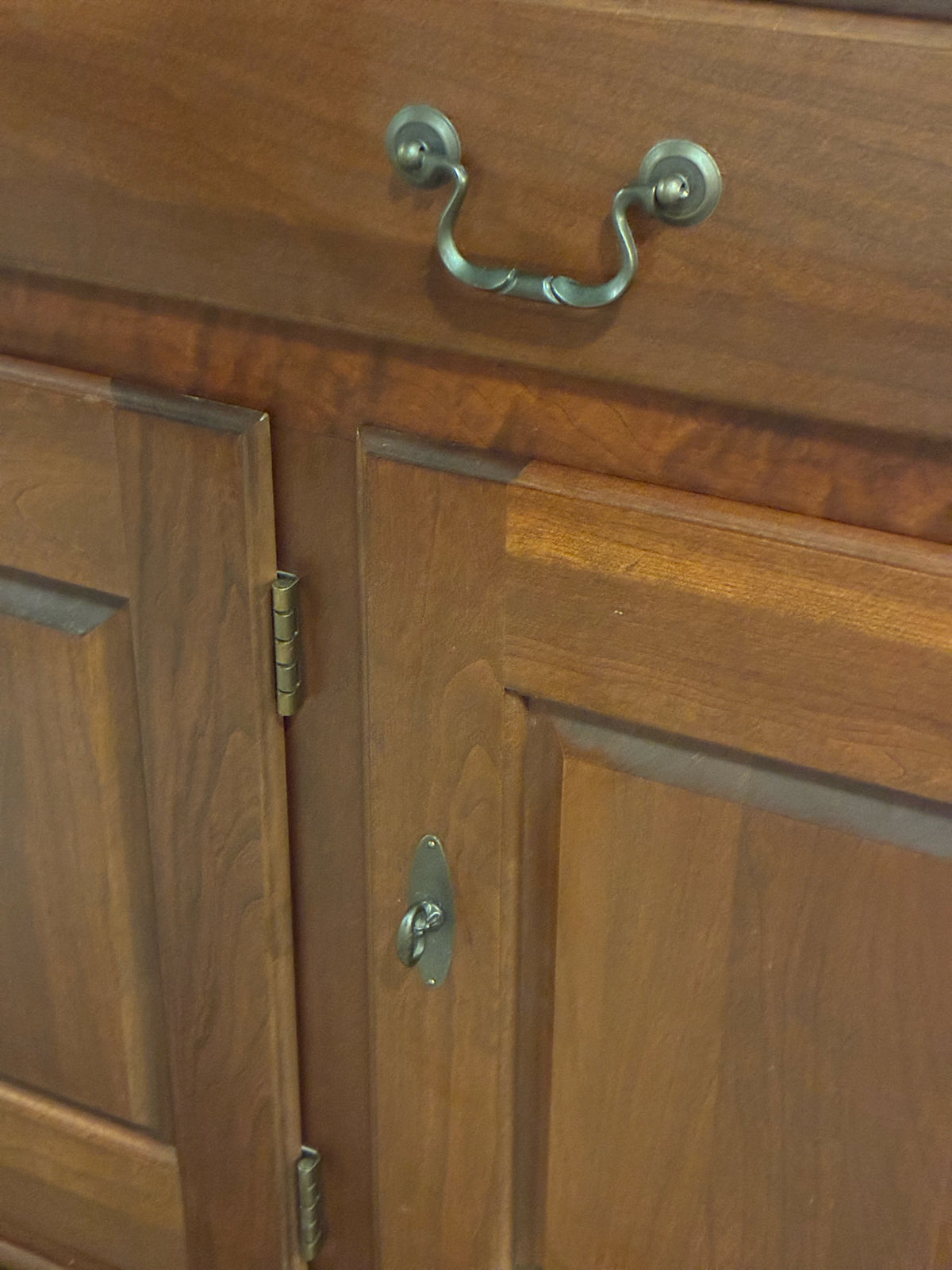 Traditional Cherry-Tone Three-Door Sideboard