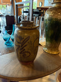 Vase Clay w/Oriental Script