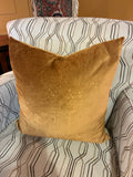 Golden Ochre Velvet  Accent Pillow