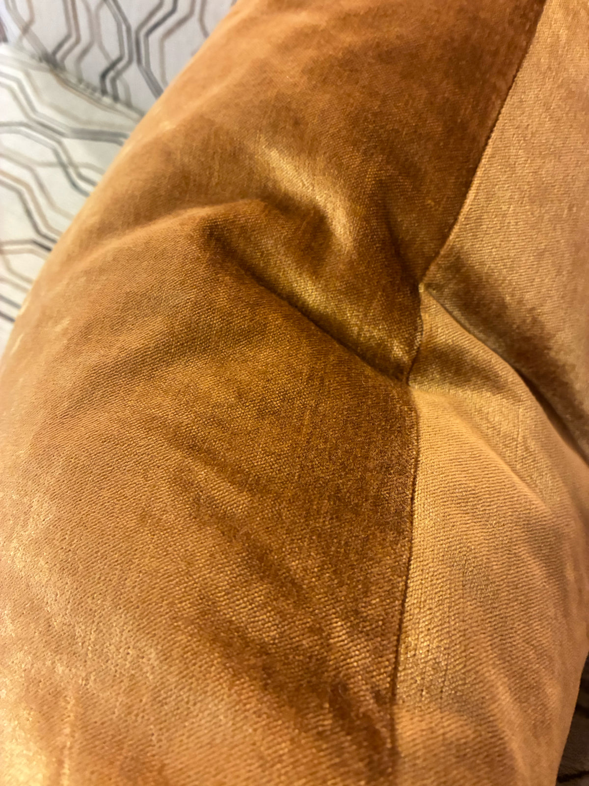 Golden Ochre Velvet  Accent Pillow