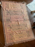 Blush & Charcoal Tribal Kilim-Style Rug
