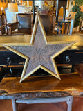 Rustic Metal Star in Wood Frame