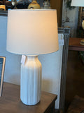 Ivory Fluted Ceramic Table Lamp