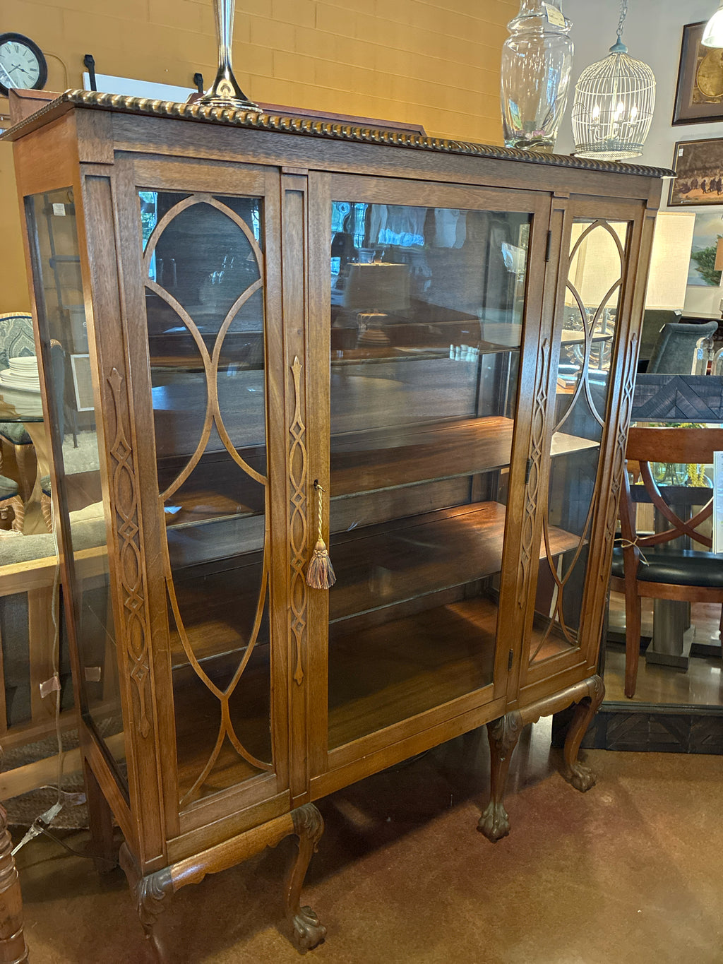 Antique BANTA Display Cabinet |Early 1900's 47.5Lx64.25Hx17.75D
