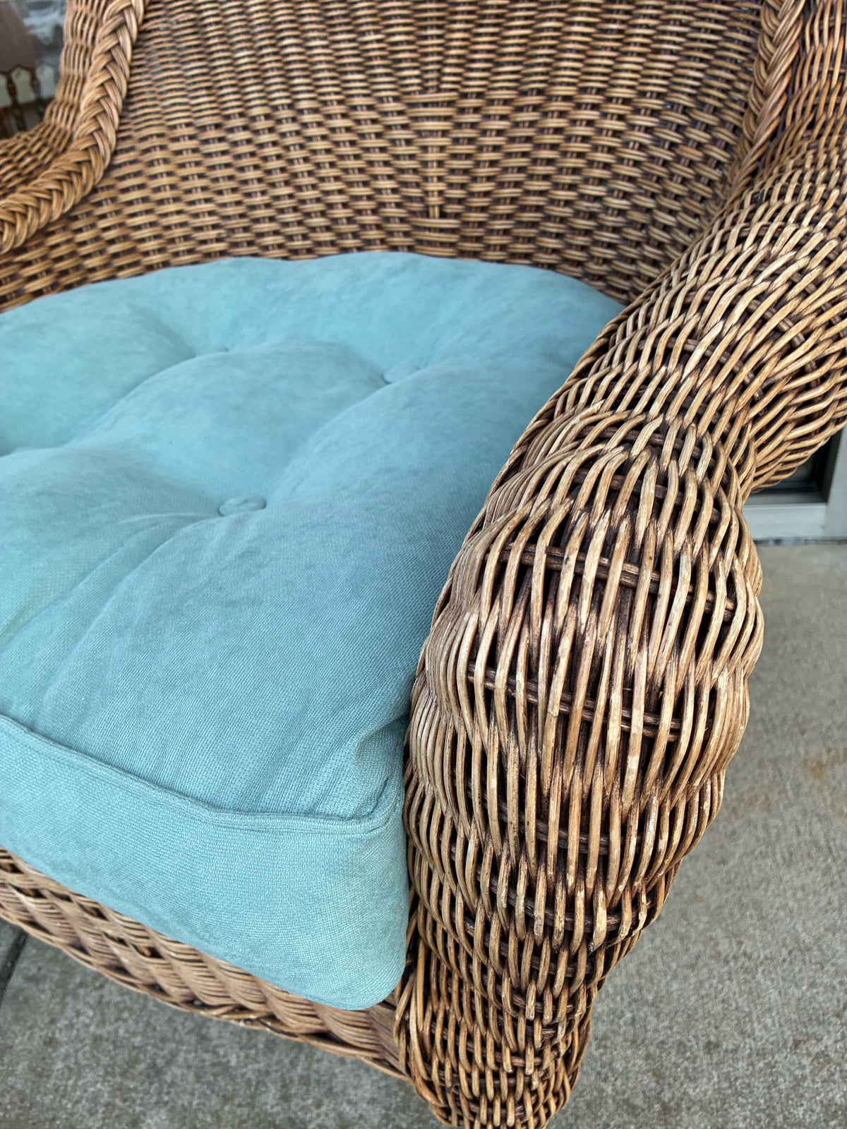 Four-Piece Coastal Cottage Wicker Conversation Set