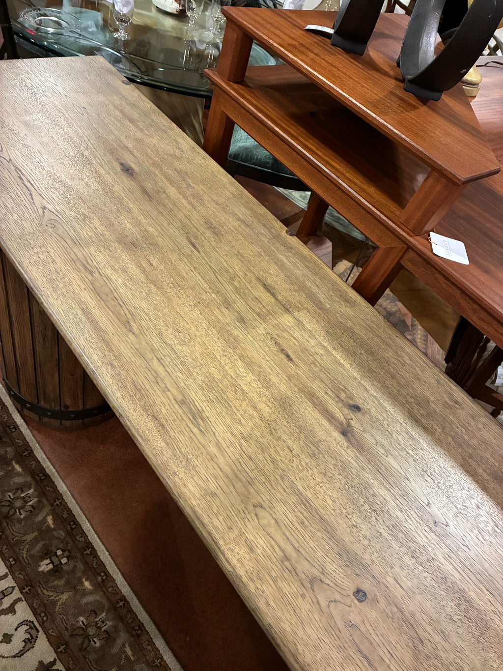Hooker Vineyard Row Wine Barrel Console Console