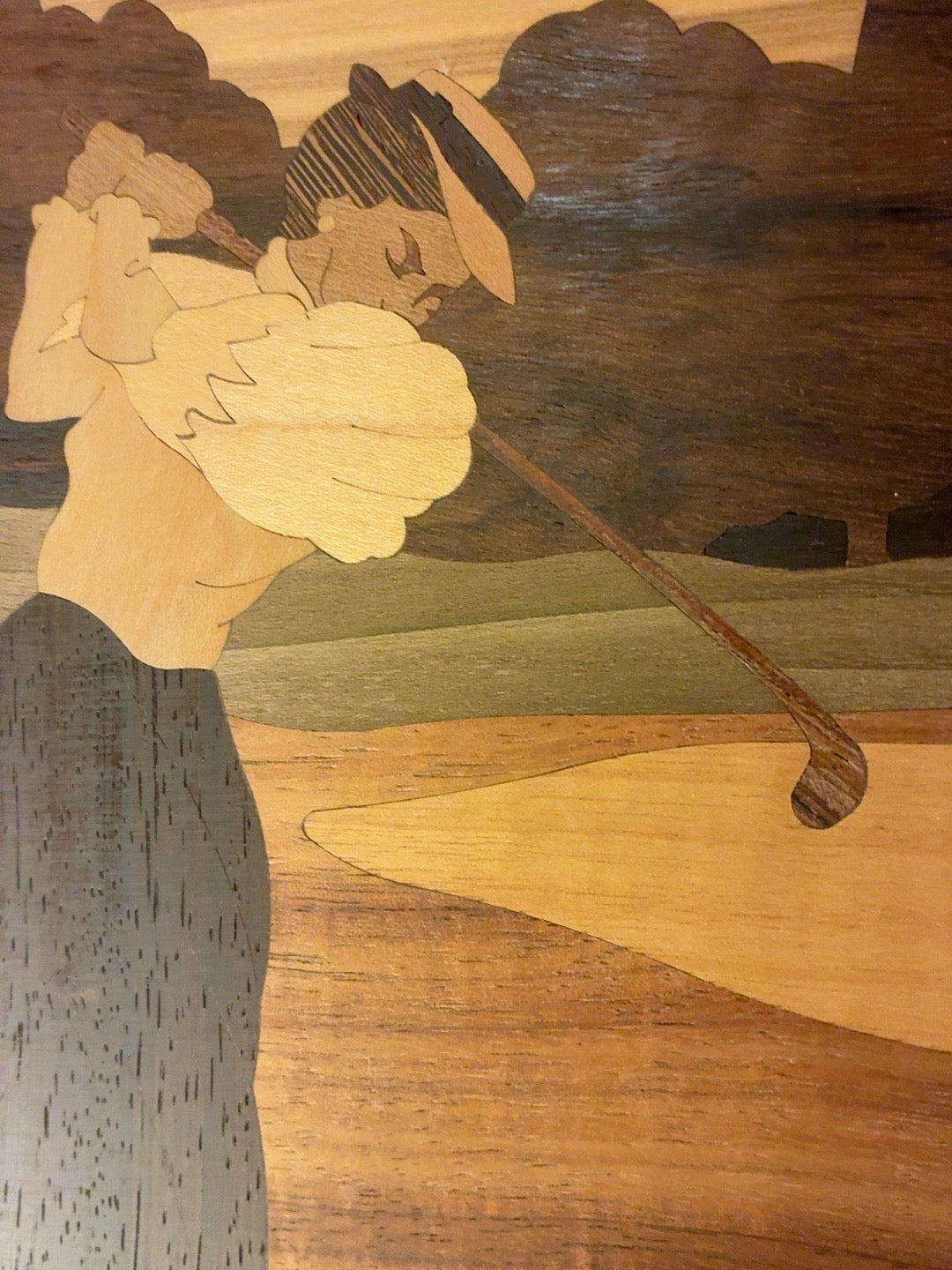 Hudson River Inlay signed Golf Marquety — PAIR