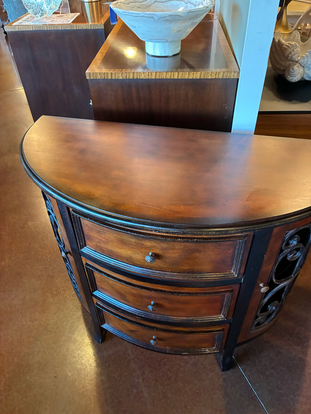 Demilune 3-drawer Accent Chest