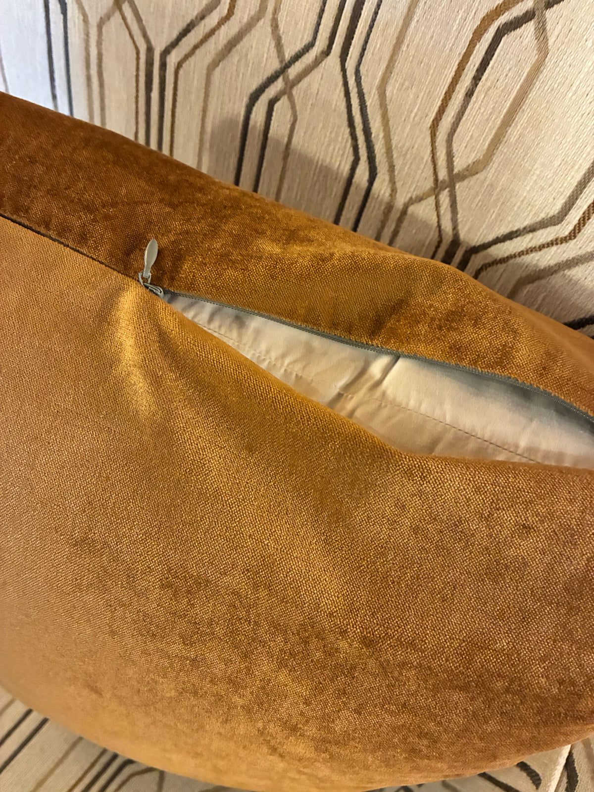 Golden Ochre Velvet  Accent Pillow