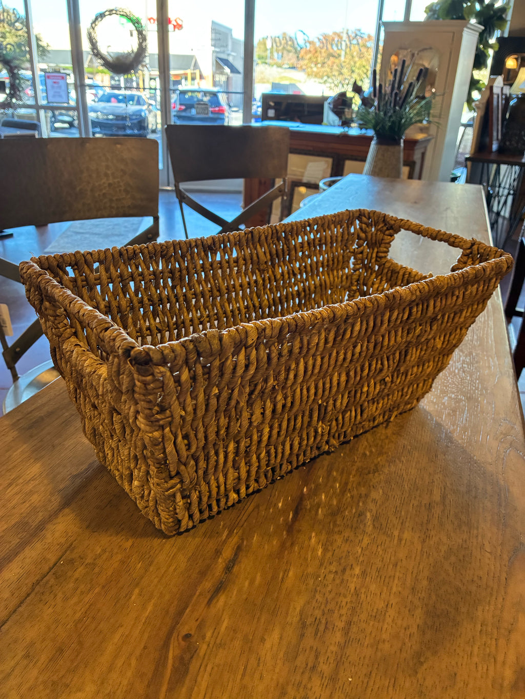 RECTANGULAR WOVEN STORAGE BASKETS — SET OF 2