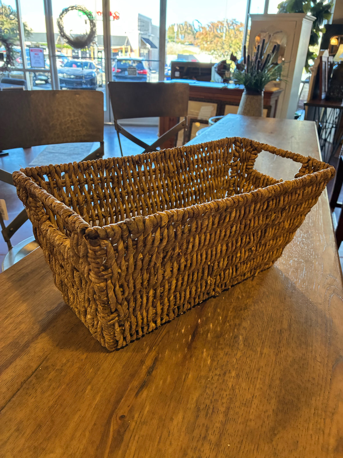 RECTANGULAR WOVEN STORAGE BASKETS — SET OF 2