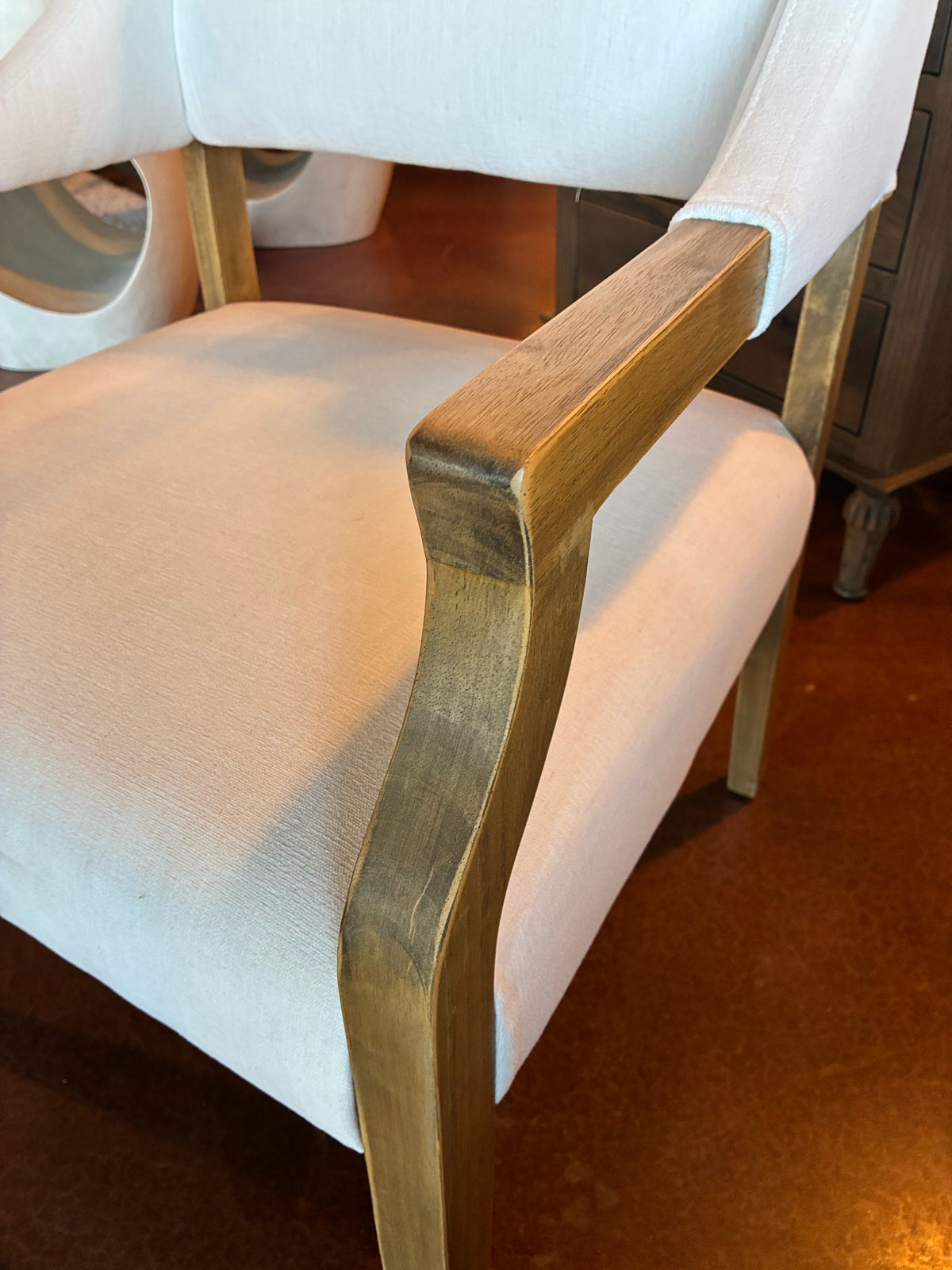 Upholstered Wingback Dining Armchair