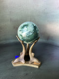 Ornament|Brass Dolphin & Marble Sphere Decor