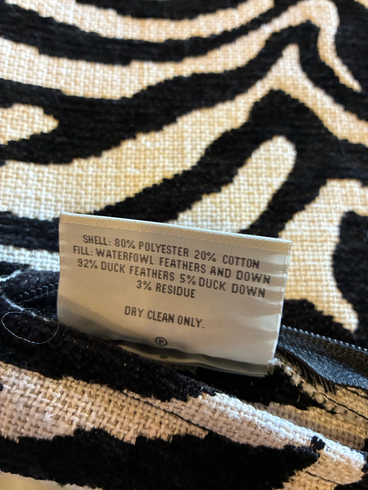 VILLA BY NOBLE EXCELLENCE ZEBRA PRINT PILLOW COVERS — SET OF 2