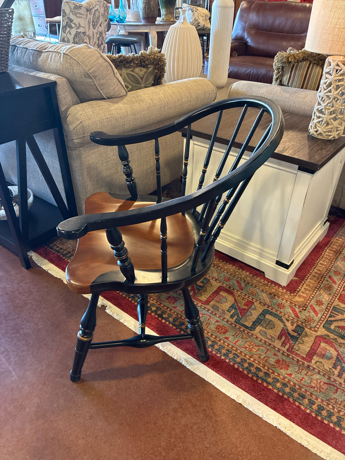 Chair|Ethan Allen|Windsor|Black