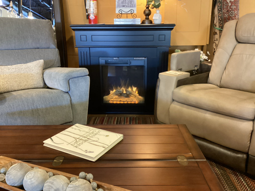 NEW- R.W. FLAME Electric Fireplace with Black Mantel