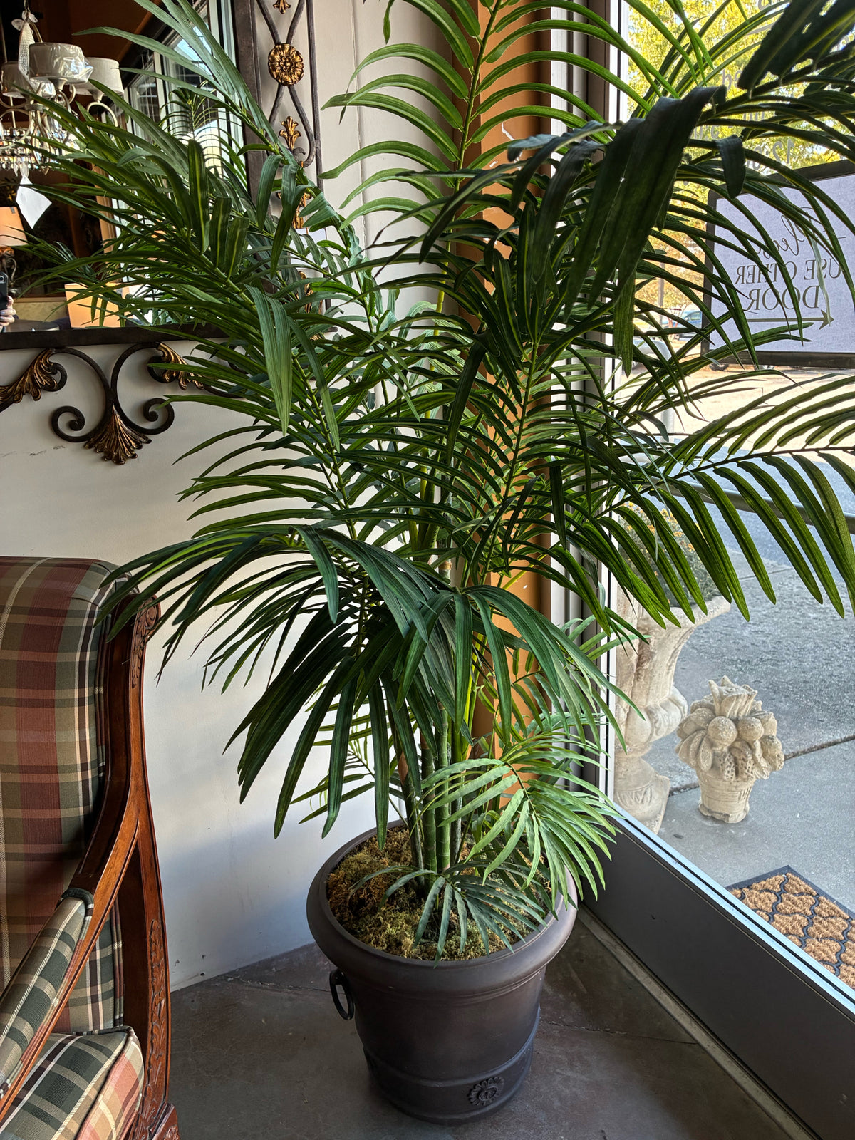 Large 6' Faux Palm in Decorative Planter