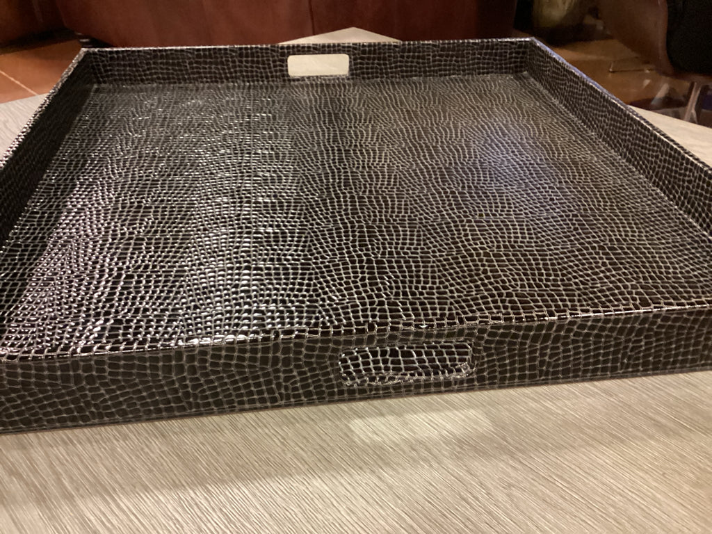 Williams & Sonoma Crocodile Leather Tray